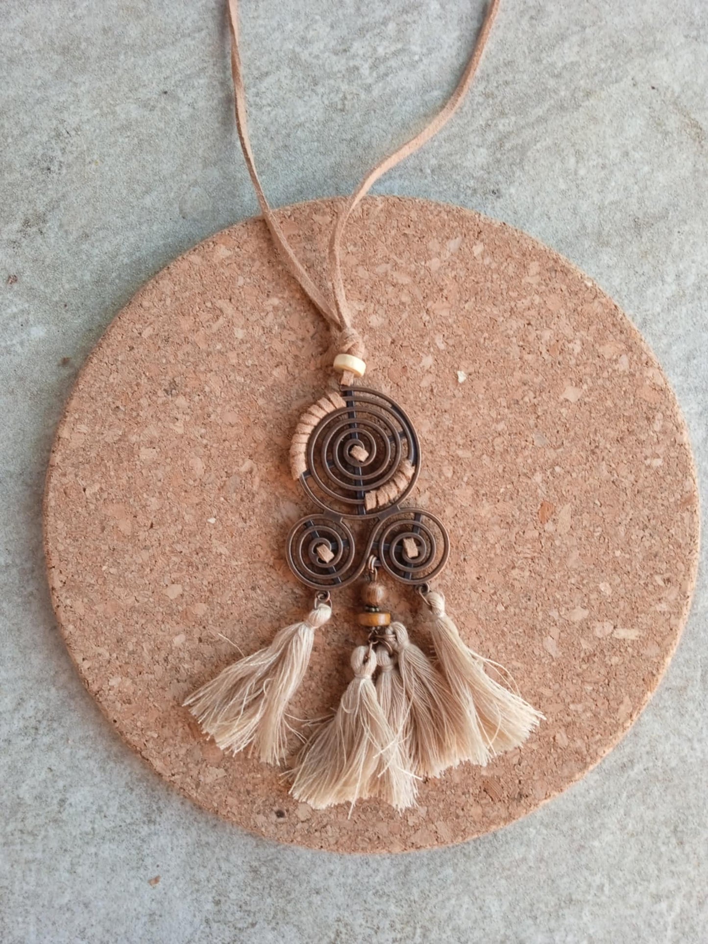 grand Collier bohême avec pompons