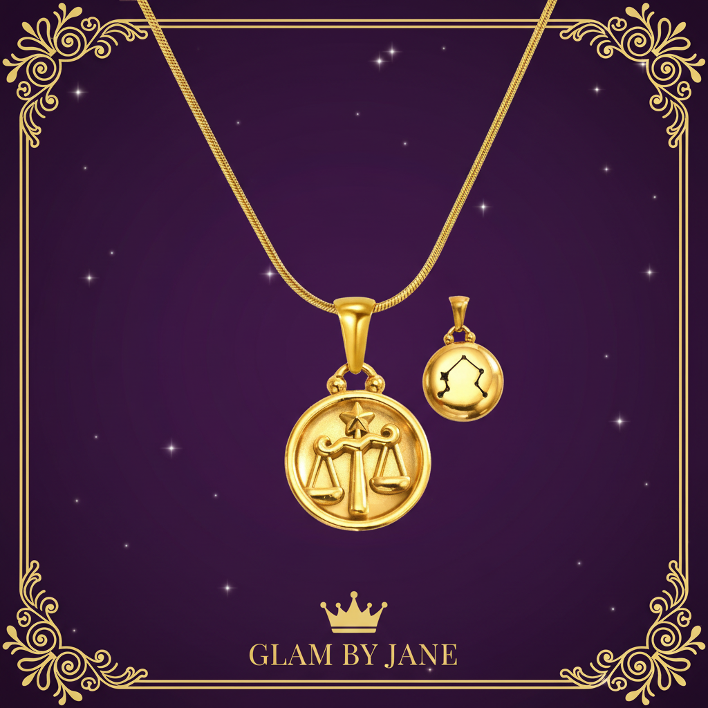 Collier Zodiaque Double Face | Acier Inoxydable 304 Doré 18k