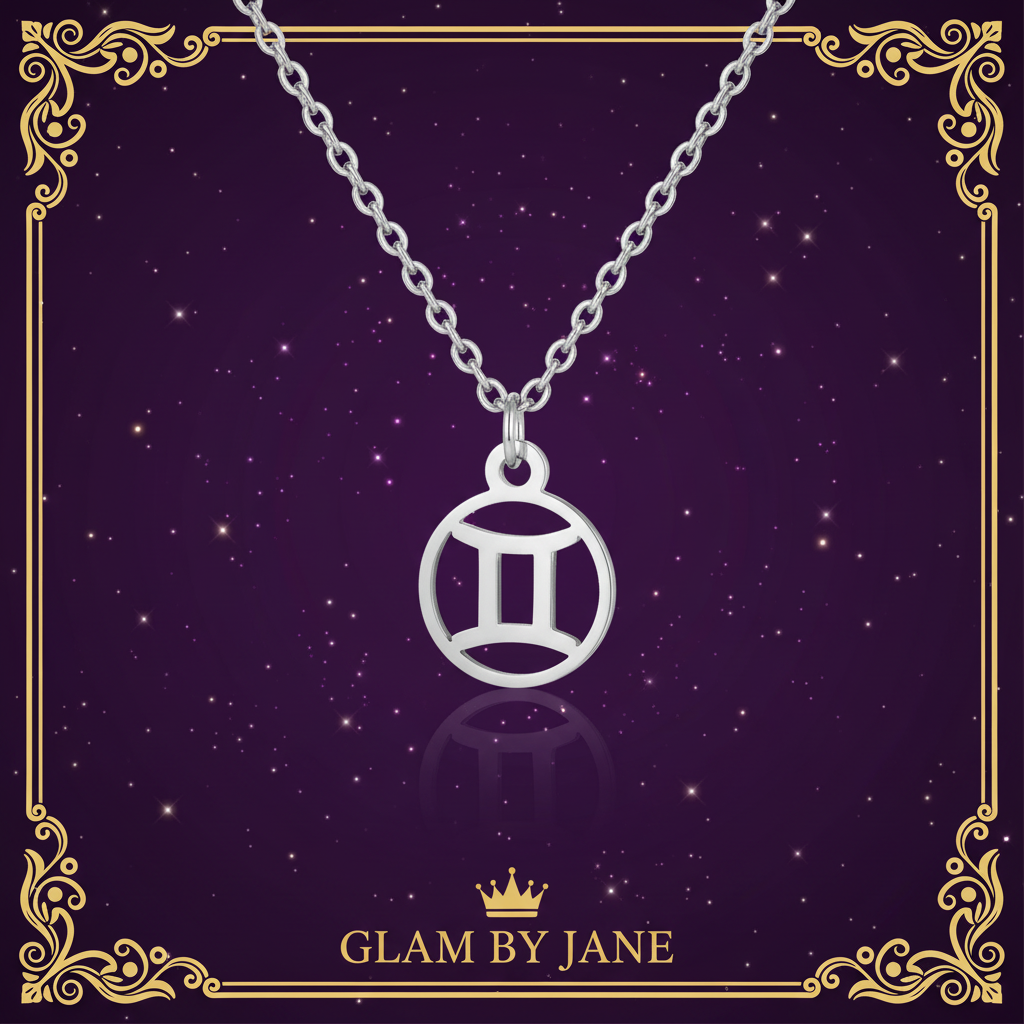 Collier Pendentif Zodiaque | Acier Inoxydable Argenté