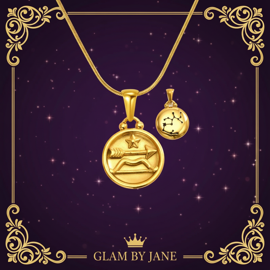 Collier Zodiaque Double Face | Acier Inoxydable 304 Doré 18k