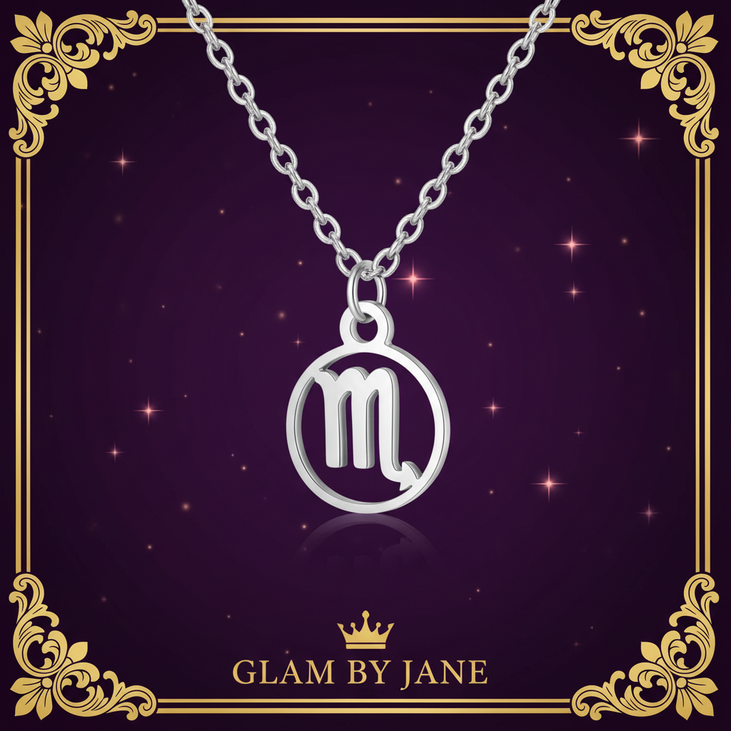 Collier Pendentif Zodiaque | Acier Inoxydable Argenté
