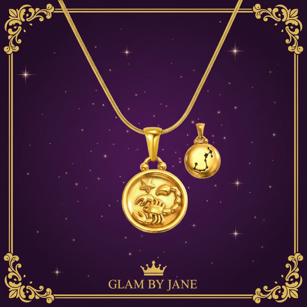 Collier Zodiaque Double Face | Acier Inoxydable 304 Doré 18k