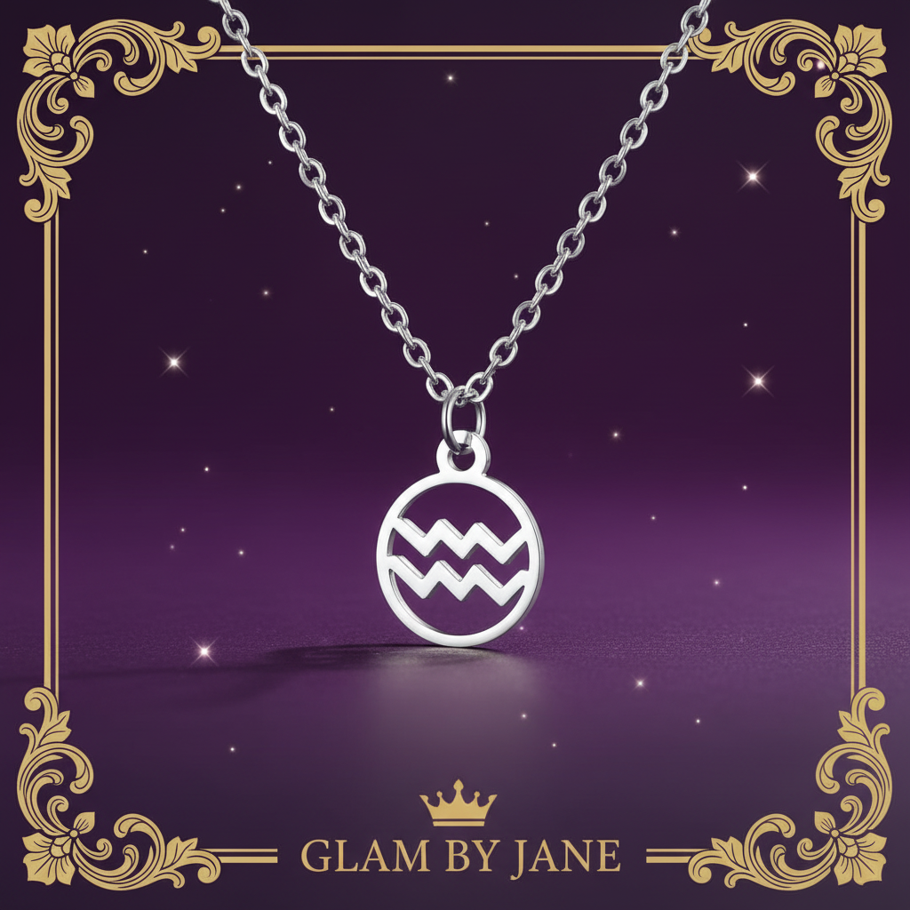 Collier Pendentif Zodiaque | Acier Inoxydable Argenté