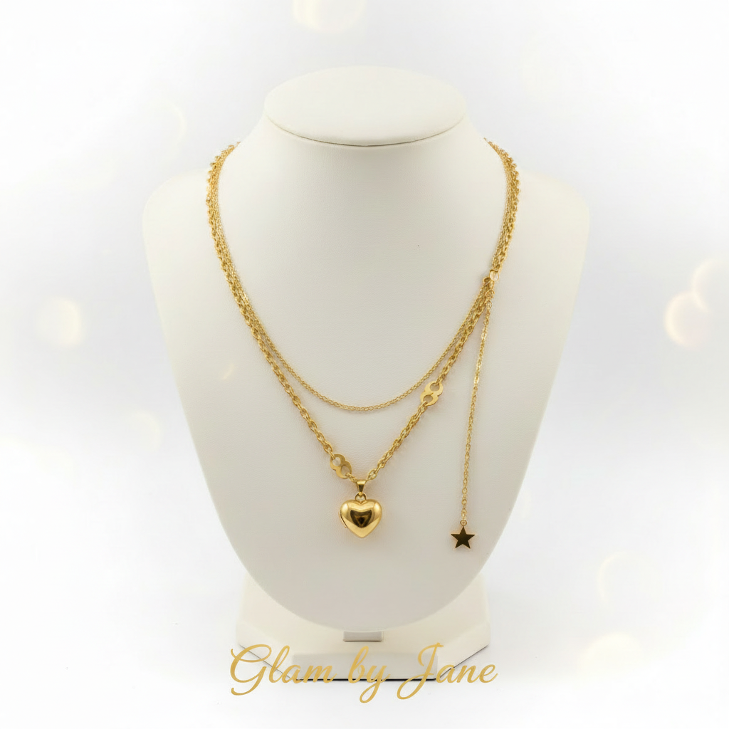 Collier Double Rang Étoilé Do