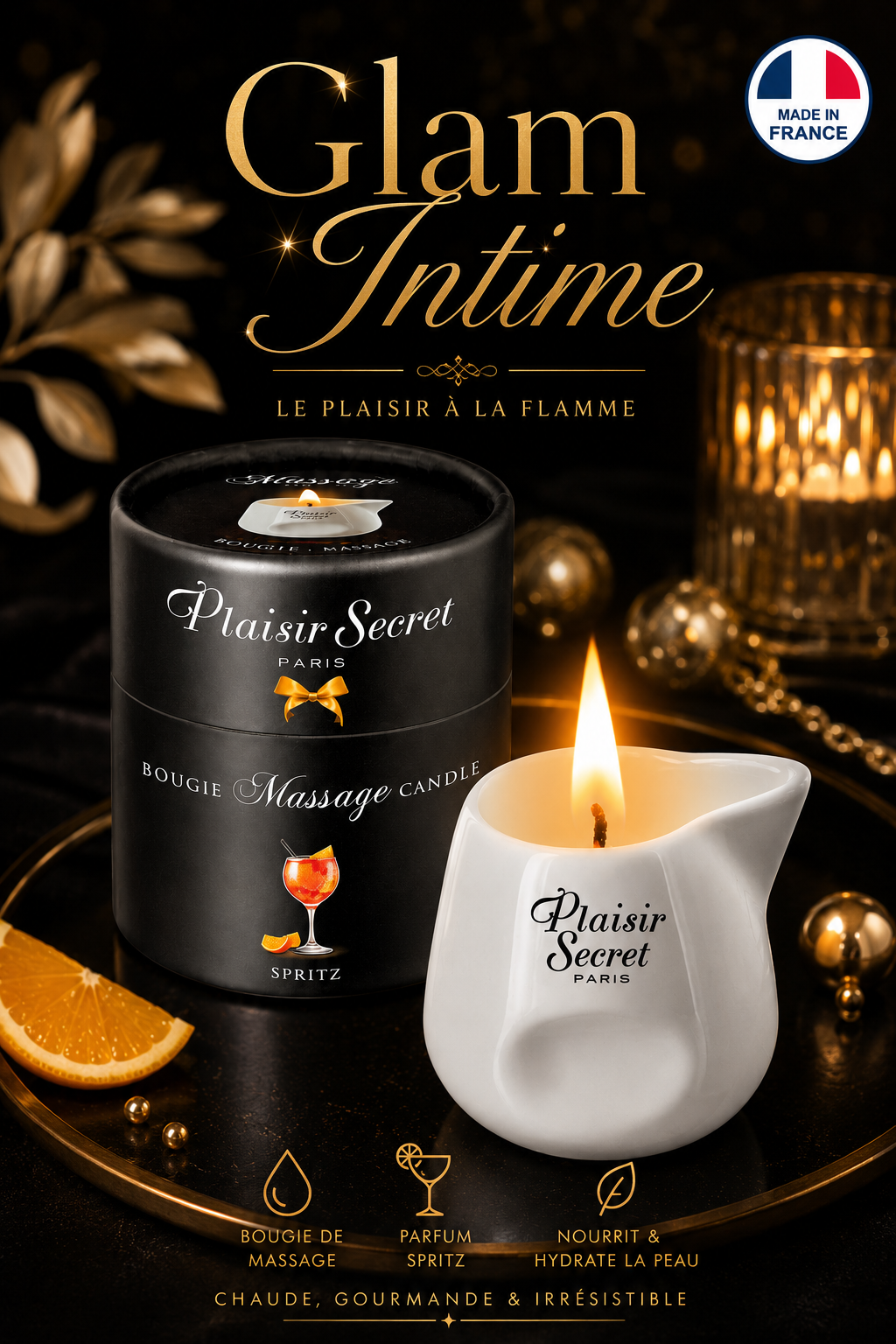 Bougie de massage gourmande