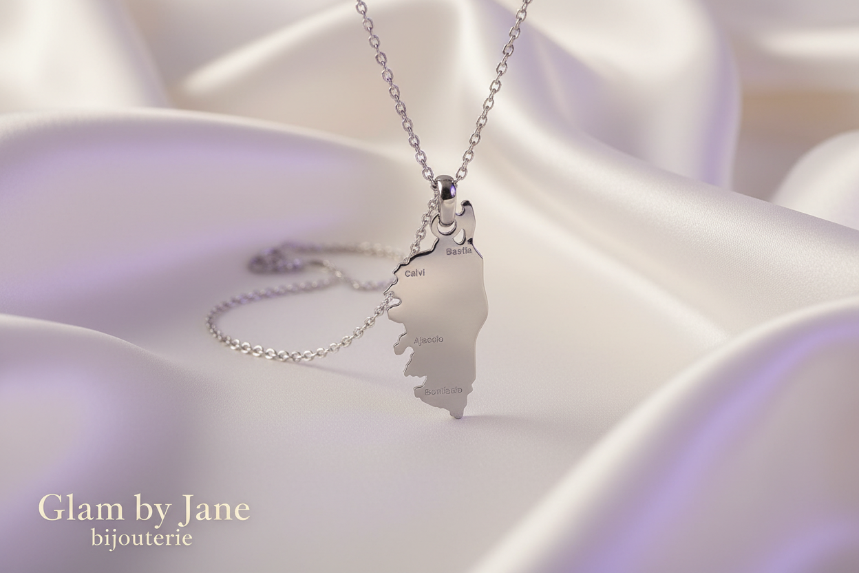 Pendentif Corse  acier inoxydable