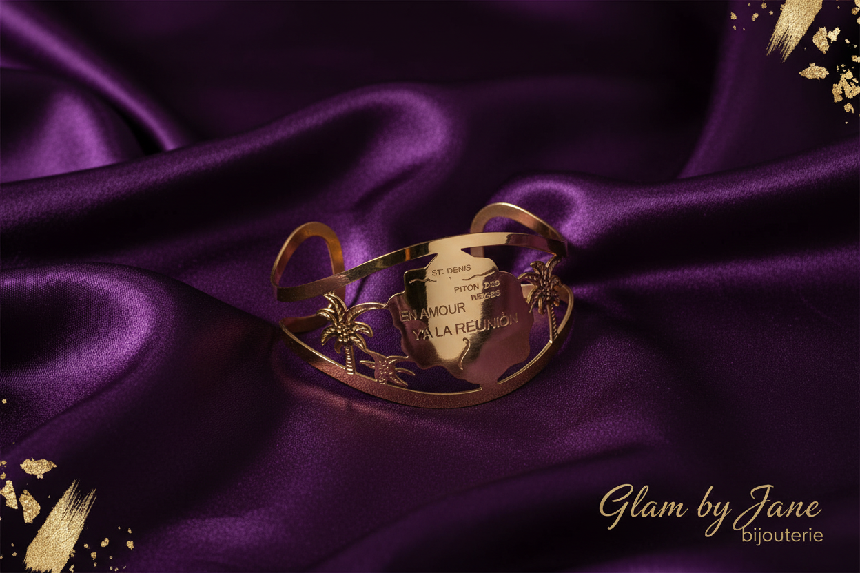 Bracelet pour femme - Acier 316 doré - La Réunion