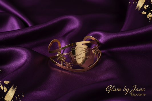 Bracelet pour femme - Acier 316 doré - La Réunion