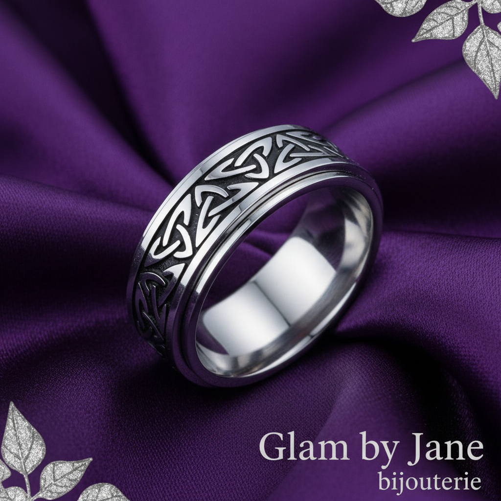 Bague en Acier Titane anti stress unisex