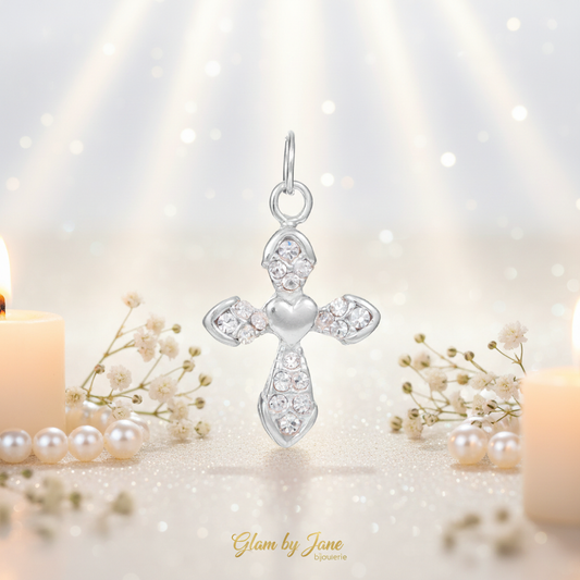 Croix Cœur & Zircons