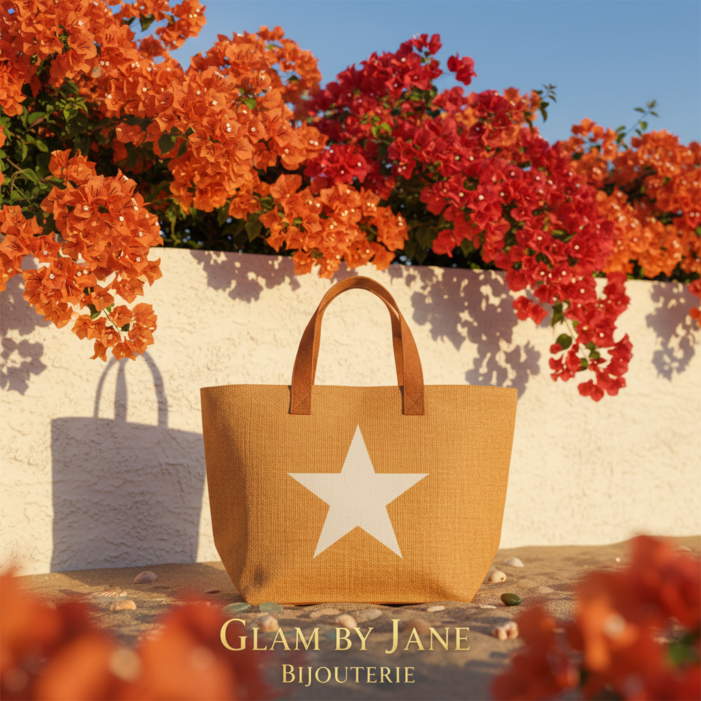 Grand Sac de Plage Motif Étoile