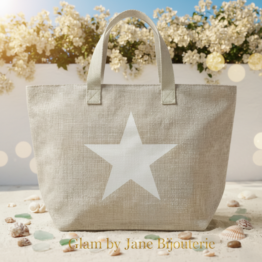Grand Sac de Plage Motif Étoile