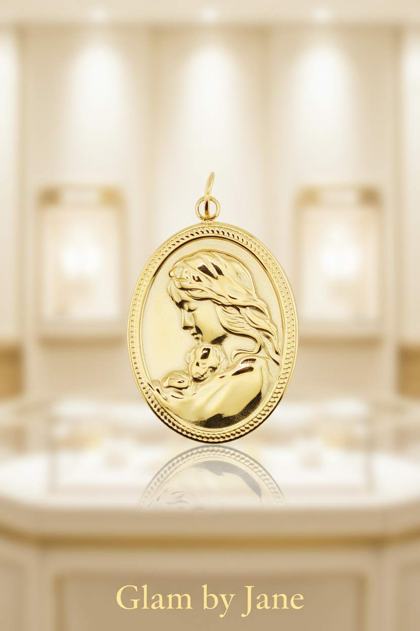Médaille Vierge à l'Enfant Ovale