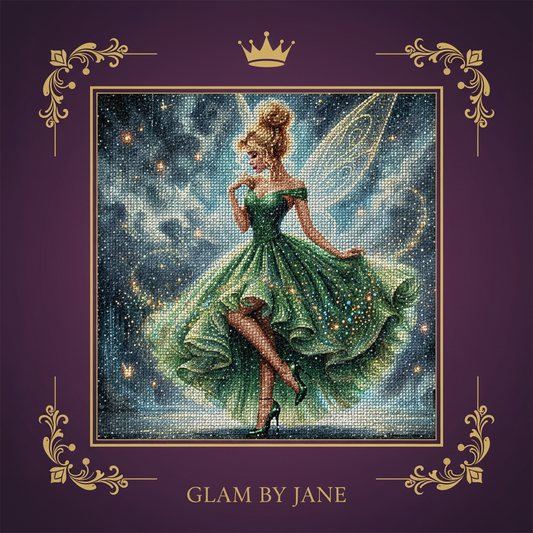 Kit Peinture Diamant 5D – Fée Élégante | 30x30cm | Art Mosaïque sur Toile