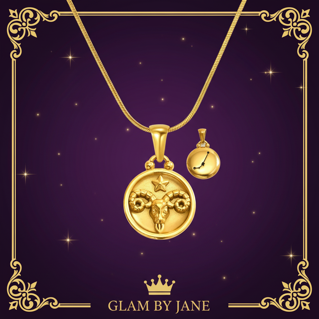 Collier Zodiaque Double Face | Acier Inoxydable 304 Doré 18k