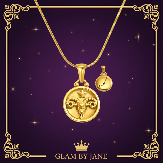 Collier Zodiaque Double Face | Acier Inoxydable 304 Doré 18k