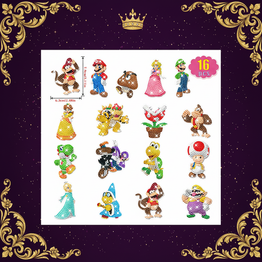 Kit Peinture Diamant 3D – Super Mario 16 Personnages