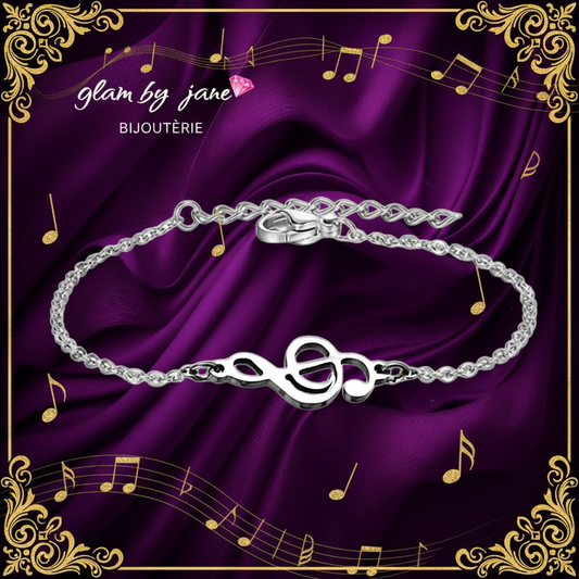 Bracelet pour femme - Acier inoxydable 316L chirurgical- clef de sol