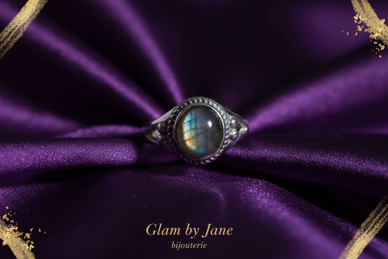 Bague en laiton & pierre naturelle