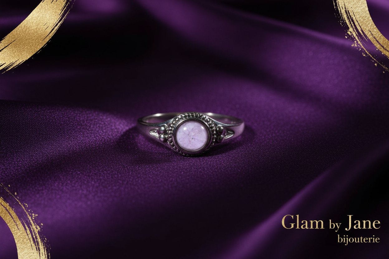 Bague en laiton & pierre naturelle