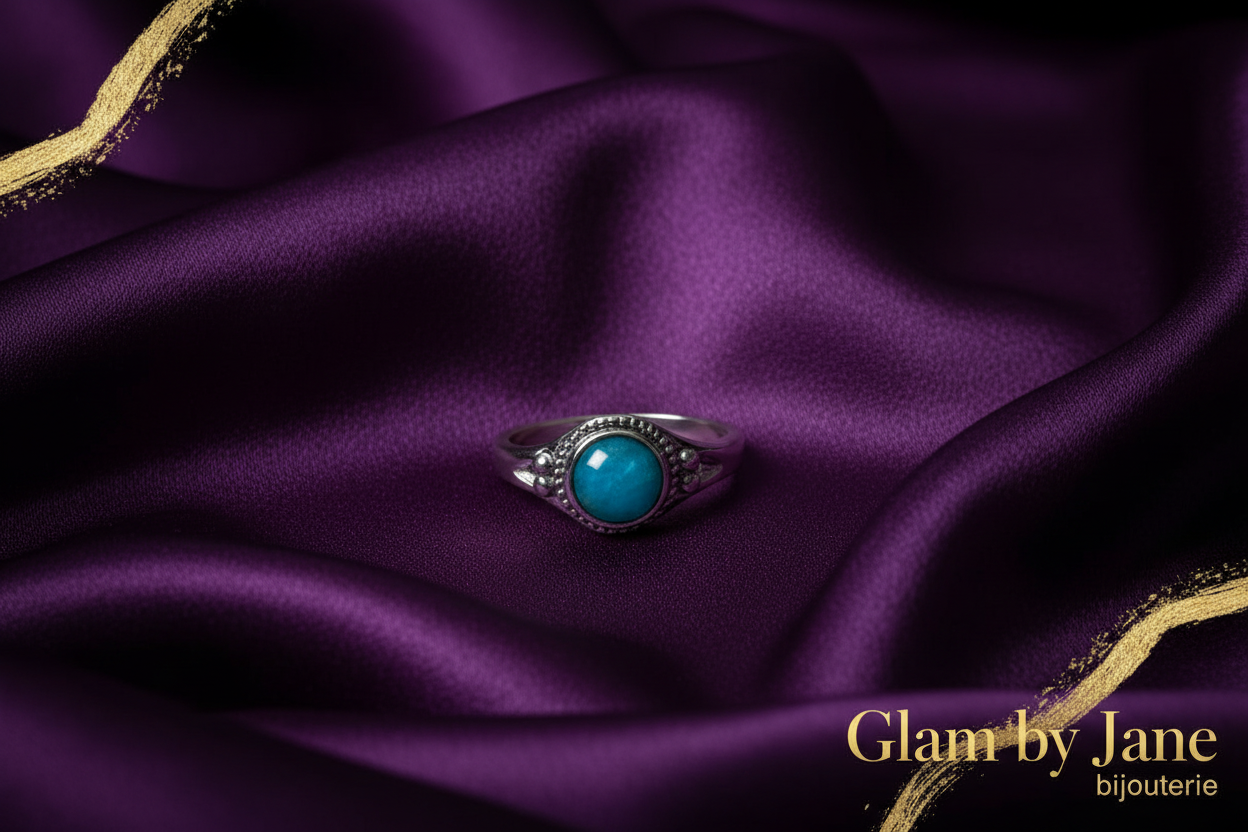 Bague en laiton & pierre naturelle
