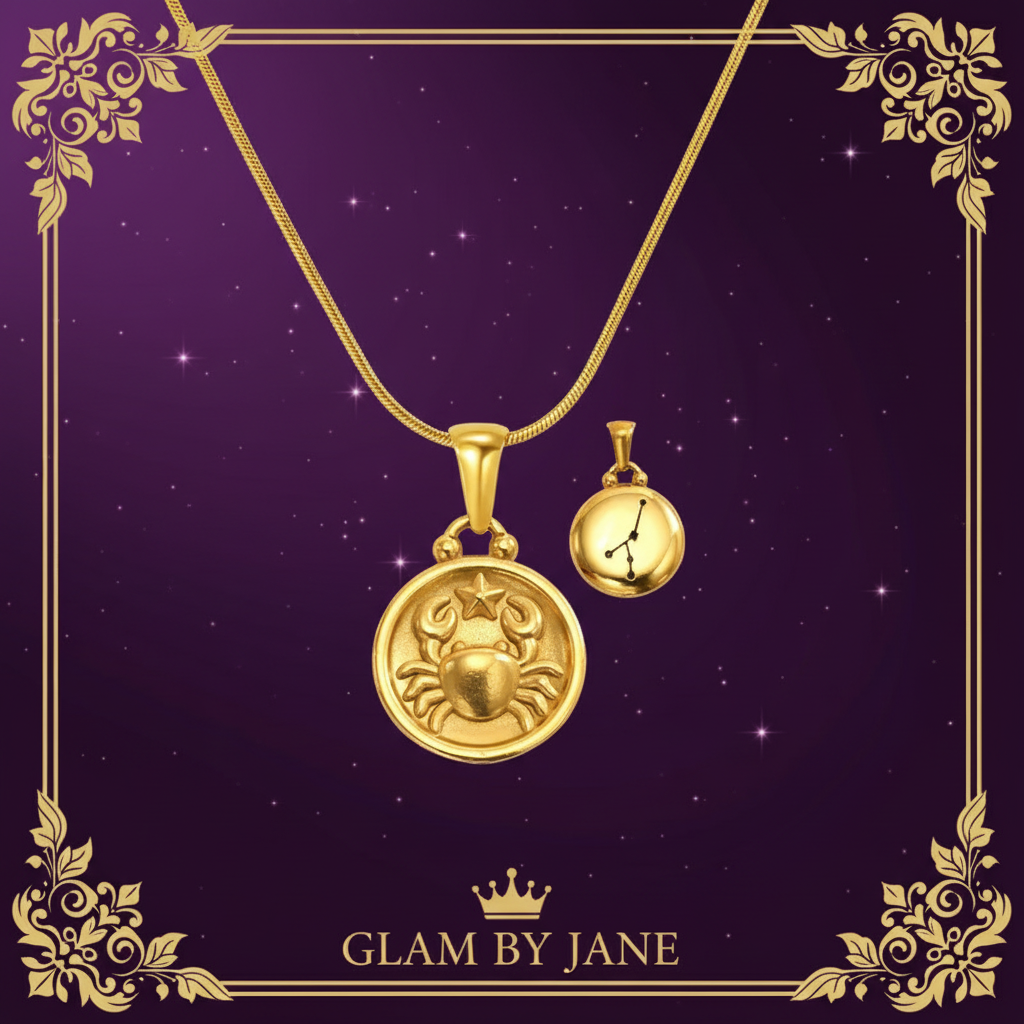 Collier Zodiaque Double Face | Acier Inoxydable 304 Doré 18k