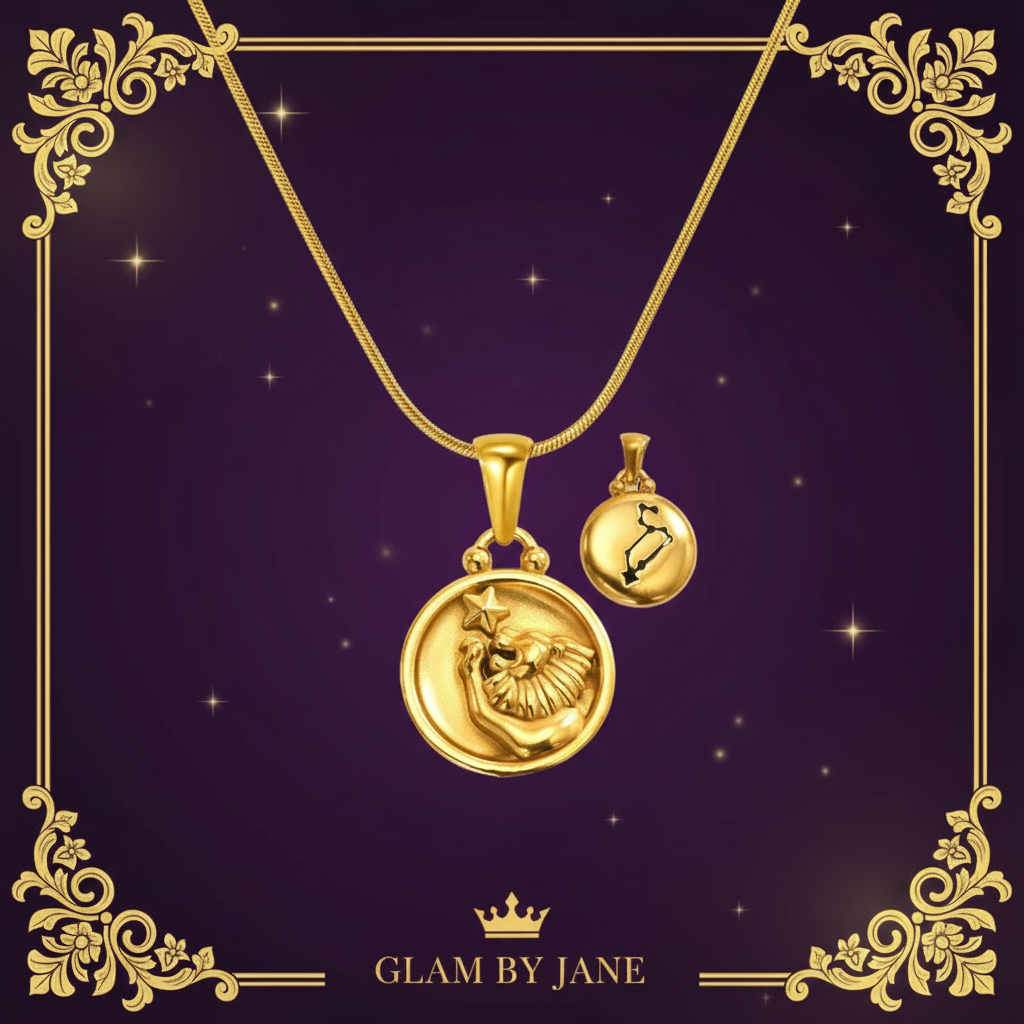Collier Zodiaque Double Face | Acier Inoxydable 304 Doré 18k