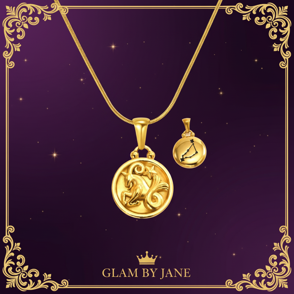 Collier Zodiaque Double Face | Acier Inoxydable 304 Doré 18k