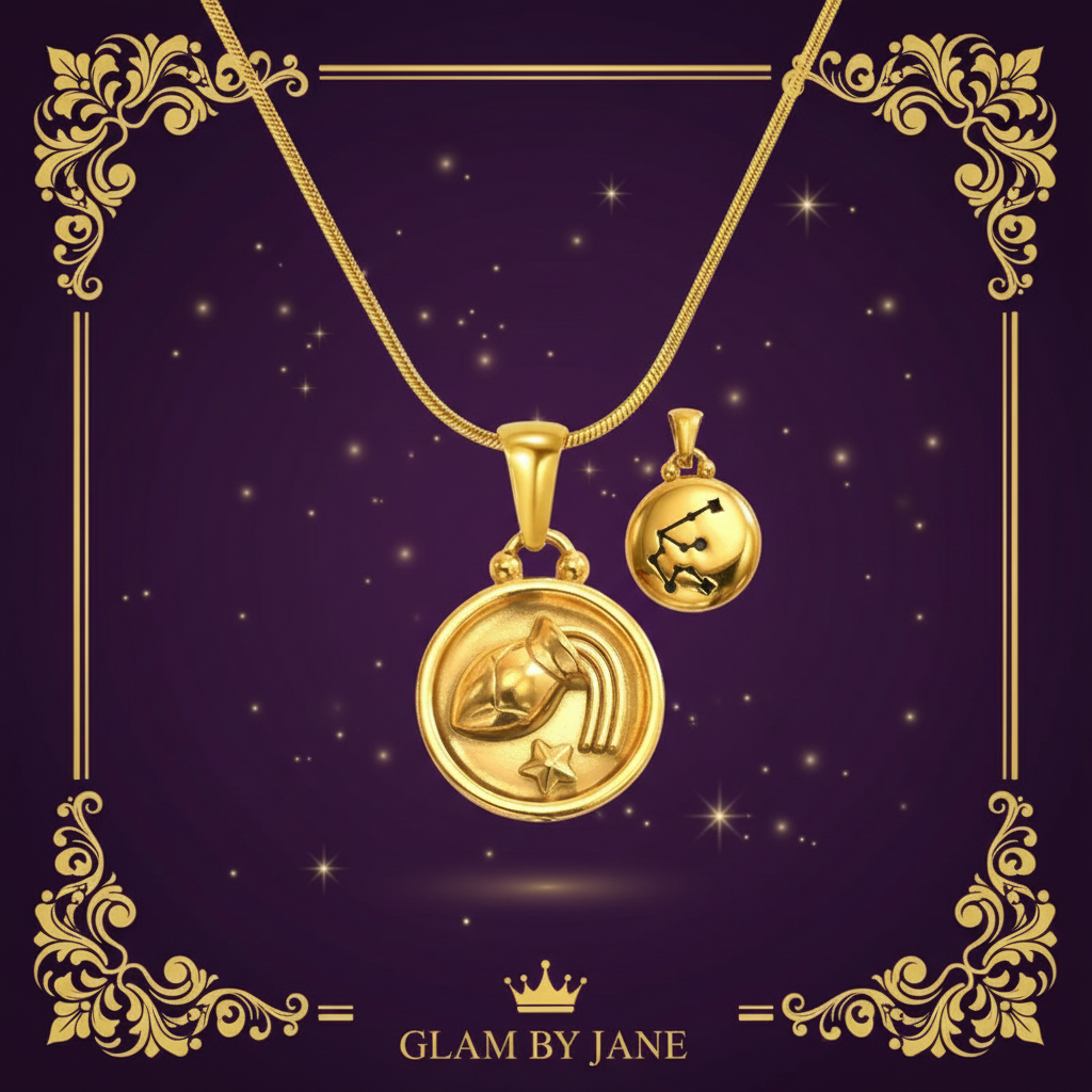 Collier Zodiaque Double Face | Acier Inoxydable 304 Doré 18k