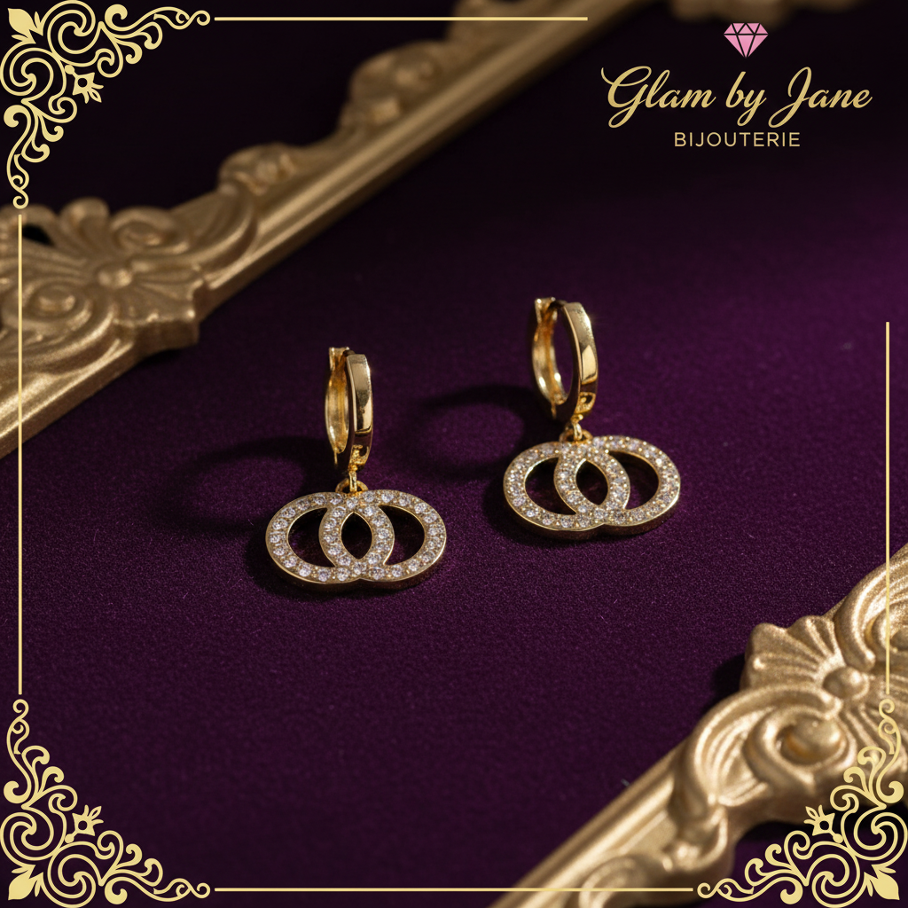 Boucles d'oreilles infini en acier inoxydable