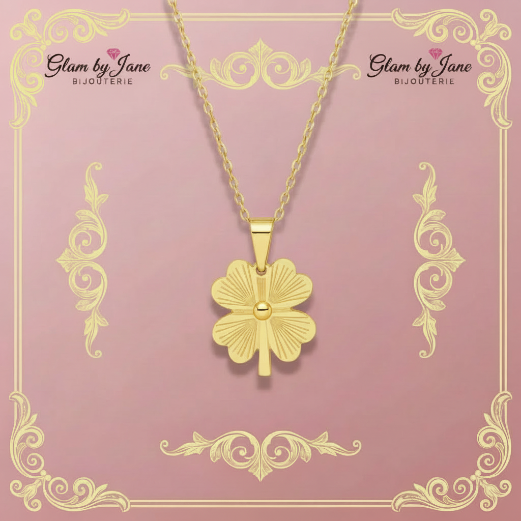 Collier trèfle en acier inoxydable