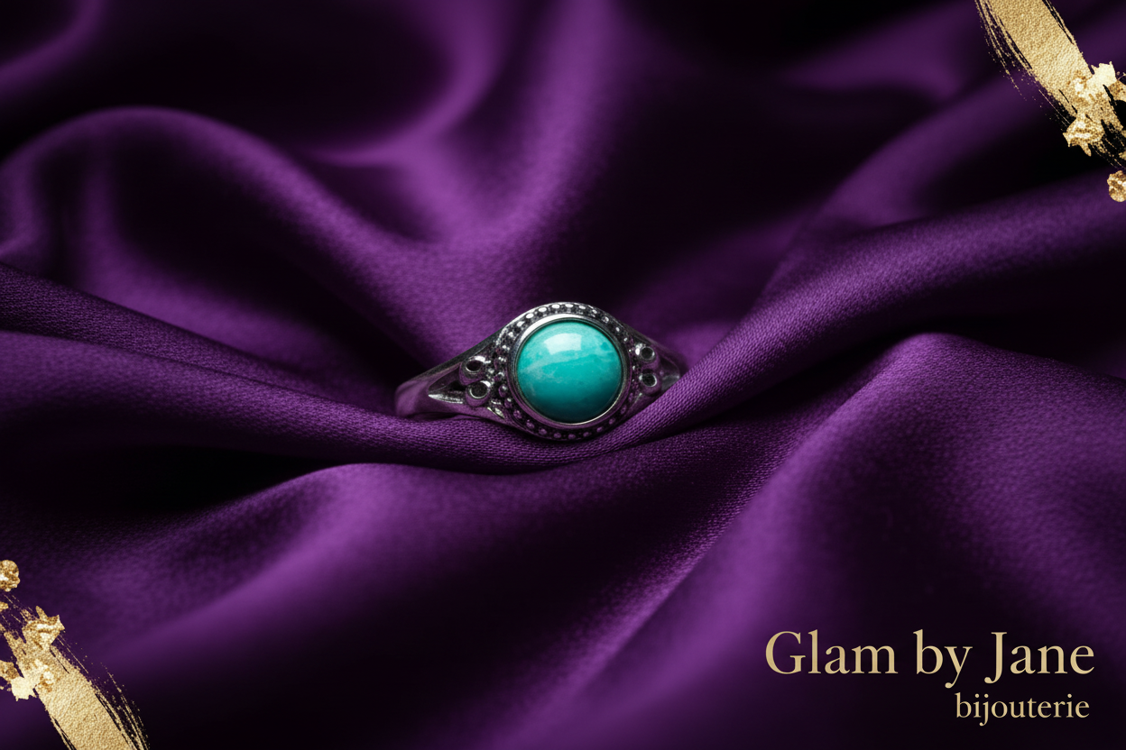 Bague en laiton & pierre naturelle