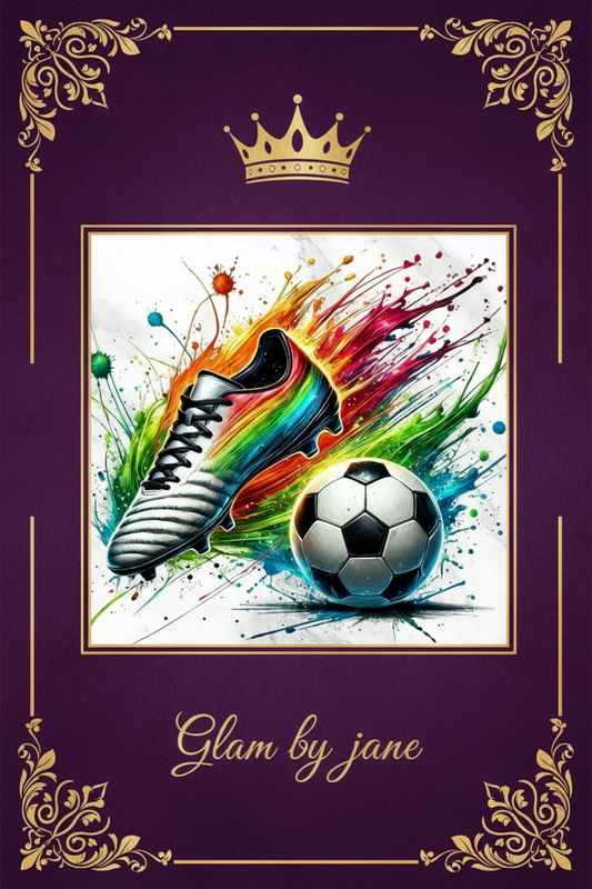 Kit Peinture de Diamant 5D DIY  Thème Football & Éclaboussures d'Encre Colorées