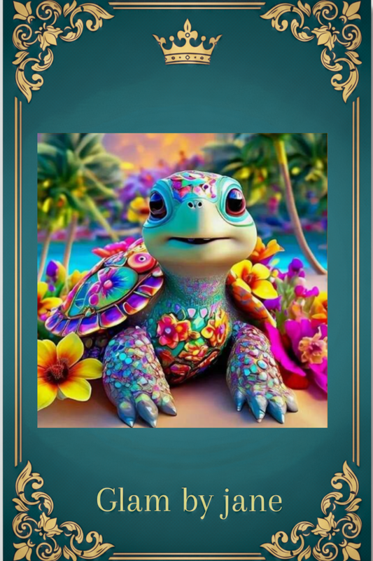 Kit de peinture diamant 5D DIY - Motif tortue colorée