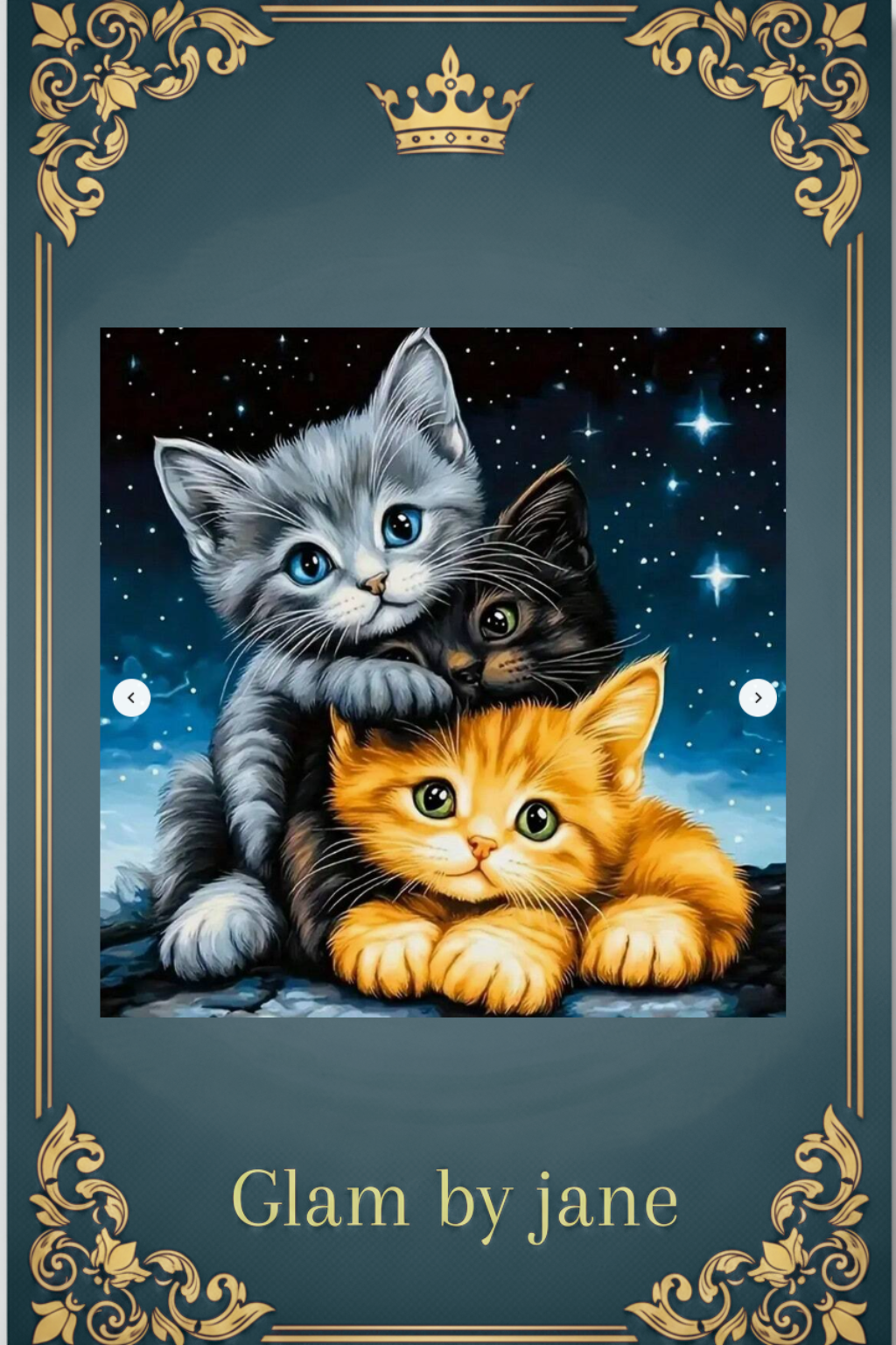 Kit Peinture Diamant 5D – Motif 3 Chats Mignons