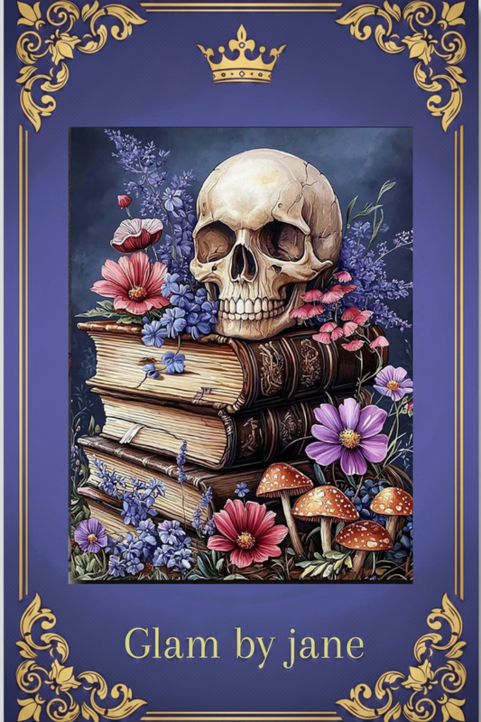 💀 Crâne & Fleurs – Livre Mystique
