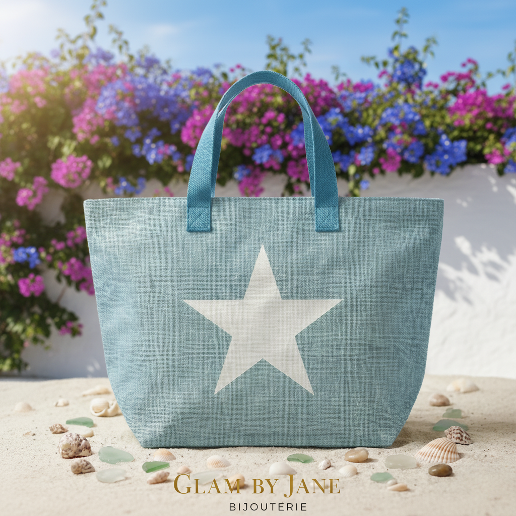 Grand Sac de Plage Motif Étoile