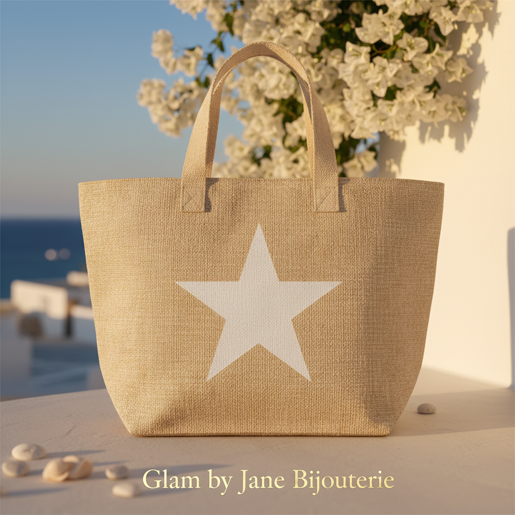 Grand Sac de Plage Motif Étoile