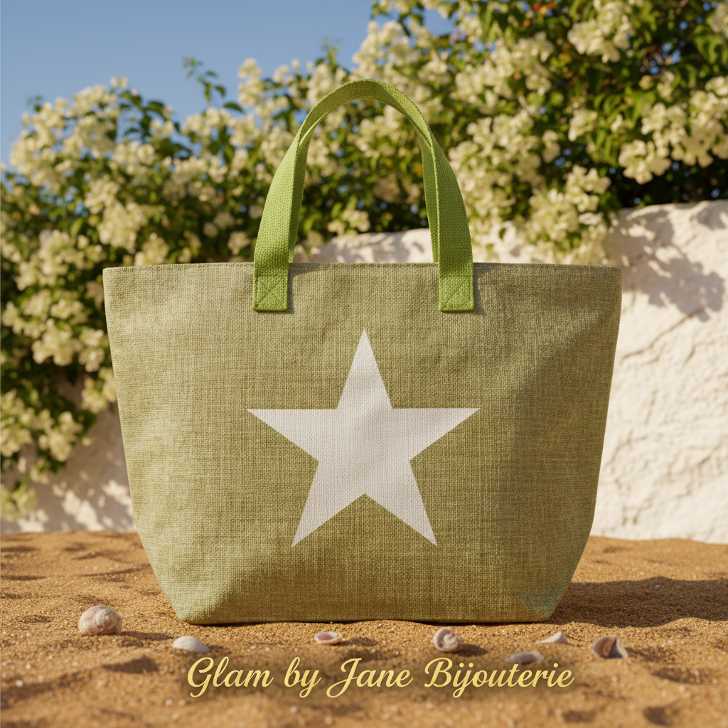 Grand Sac de Plage Motif Étoile