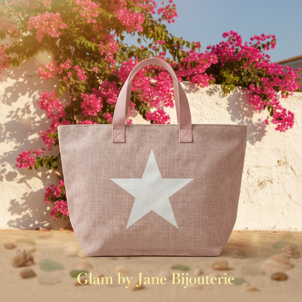 Grand Sac de Plage Motif Étoile