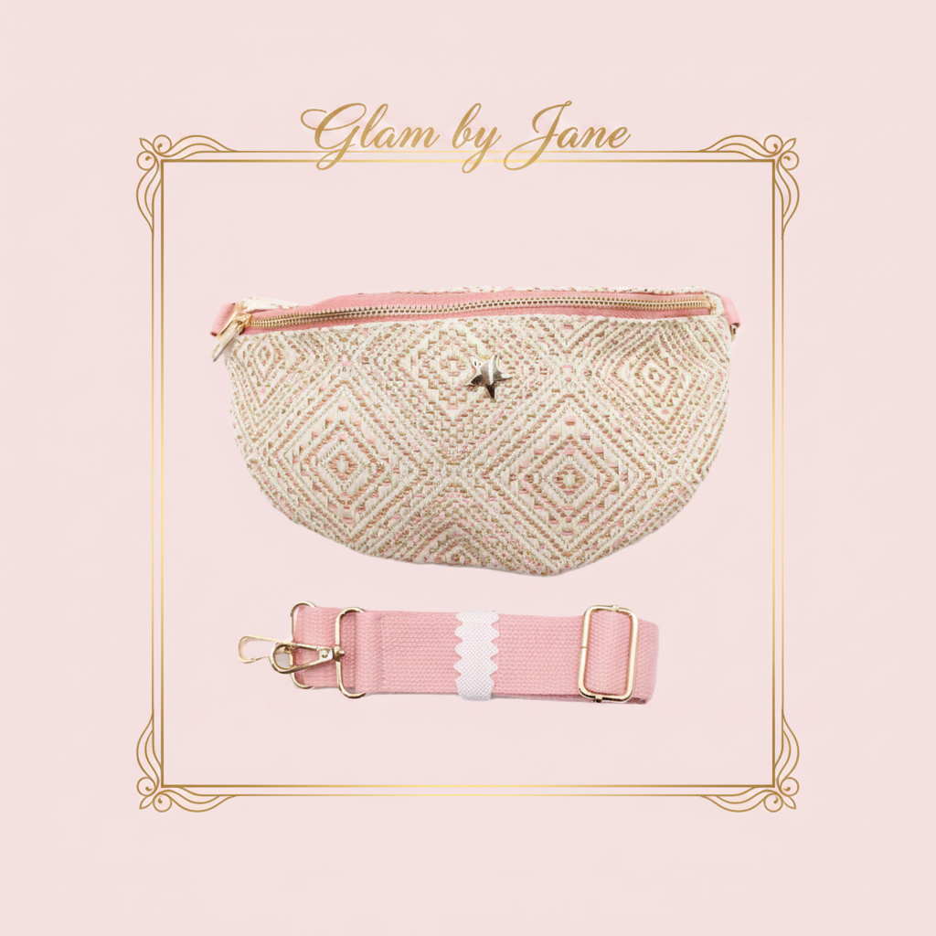 Sac banane zippé avec étoile dorée