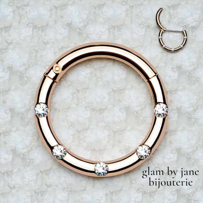 Piercing segment cliquable acier chirurgical 8 mm