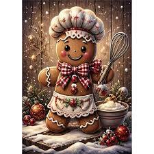 Diamond Painting Noël – Bonhomme en pain d’épice